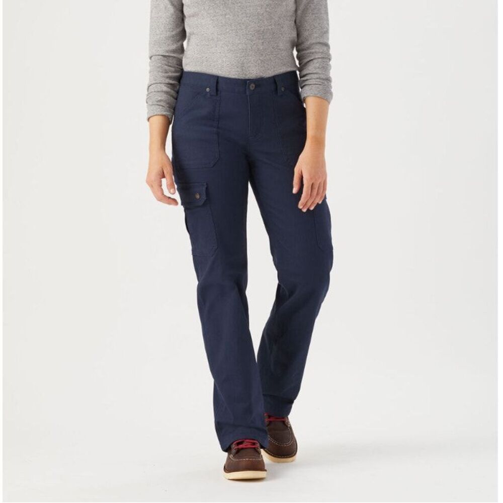 Duluth Women's Navy DuluthFlex Fire Hose Curvesetter Work Pants Plus Size 18